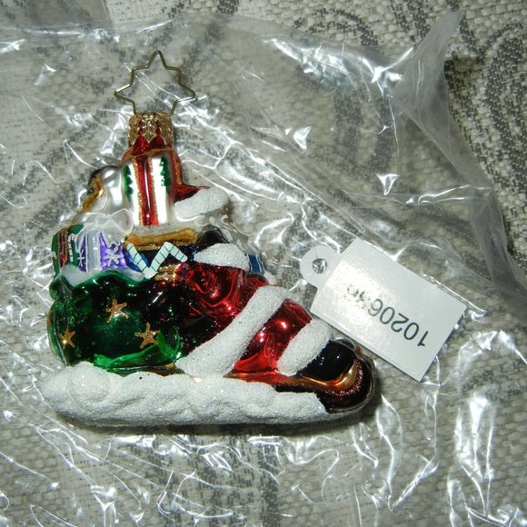 Christopher Radko The Big Days Arrived Gem  1020636  Santa  Sleigh - Picture 3 of 3